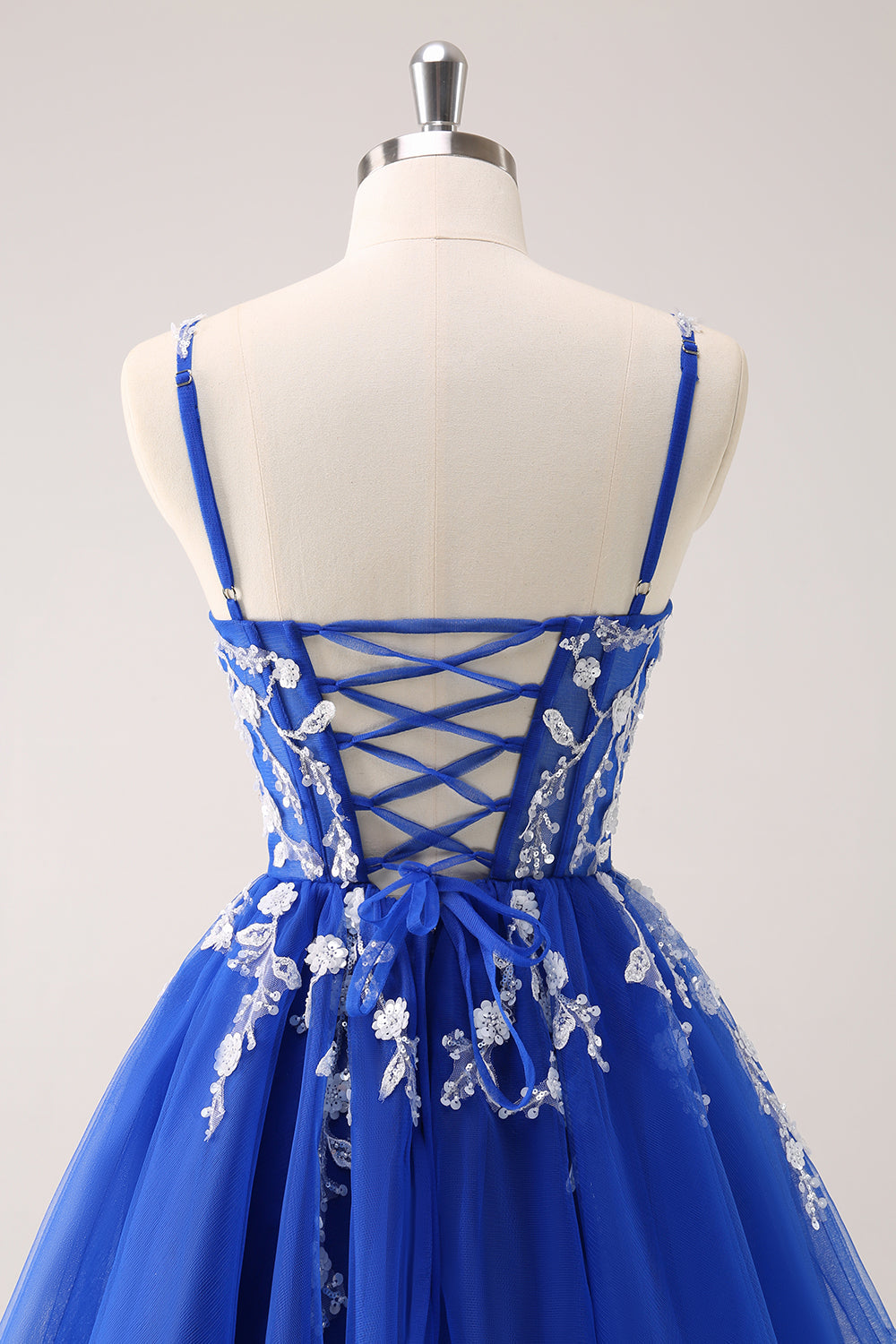 Wedtrend Women Royal Blue Homecoming Dress with Appliques A Line Spaghetti Straps Tulle Corset Sequins Wedding Party Guest Dress WEDTREND Wedtrend Women Royal Blue Homecoming Dress with Appliques A Line Spaghetti Straps Tulle Corset Sequins Wedding Party Guest Dress WEDTREND