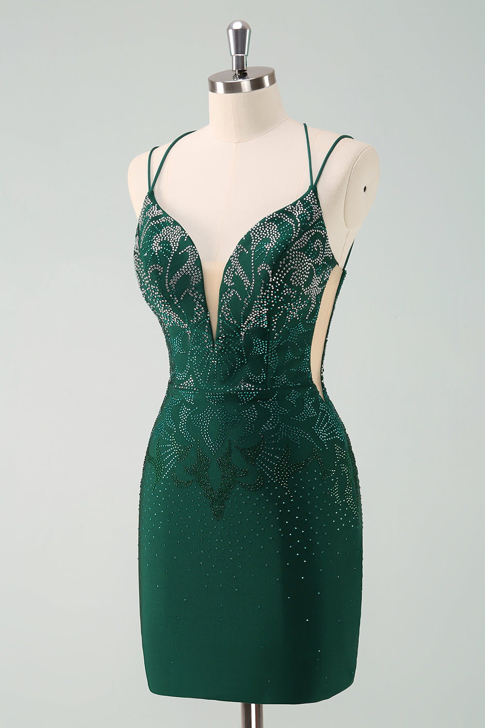 Wedtrend Women Glitter Dark Green Homecoming Dresses Beading Tight Spaghetti Straps Short Cocktail Dress WEDTREND Wedtrend Women Glitter Dark Green Homecoming Dresses Beading Tight Spaghetti Straps Short Cocktail Dress WEDTREND