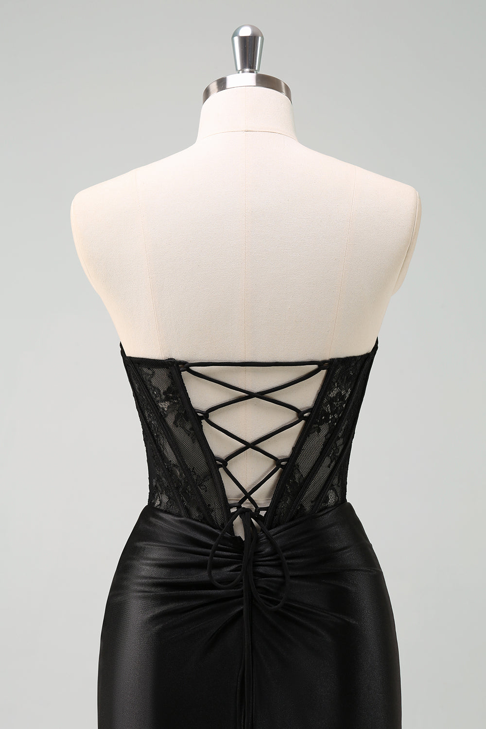 Wedtrend Women Black Mermaid Prom Dress with Lace Up Back Strapless Ruched Corset Long Formal Dress WEDTREND Wedtrend Women Black Mermaid Prom Dress with Lace Up Back Strapless Ruched Corset Long Formal Dress WEDTREND