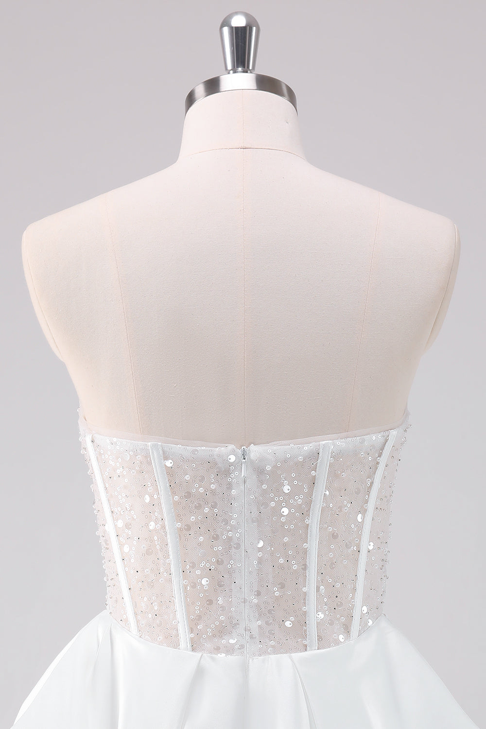 Wedtrend Women Sparkly White Strapless Homecoming Dress with Sequins Corset Short A Line Cocktail Dress WEDTREND Wedtrend Women Sparkly White Strapless Homecoming Dress with Sequins Corset Short A Line Cocktail Dress WEDTREND