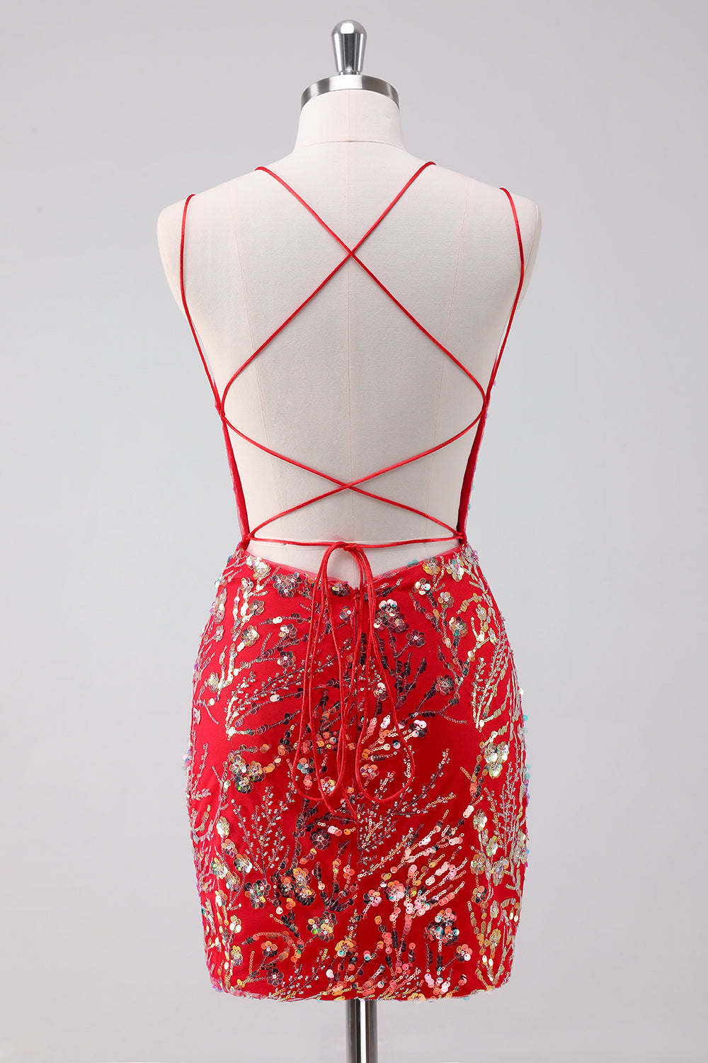 Wedtrend Women Glitter Red Tight Homecoming Dress Spaghetti Straps Sequins Short Cocktail Dress with Lace Up Back WEDTREND Wedtrend Women Glitter Red Tight Homecoming Dress Spaghetti Straps Sequins Short Cocktail Dress with Lace Up Back WEDTREND