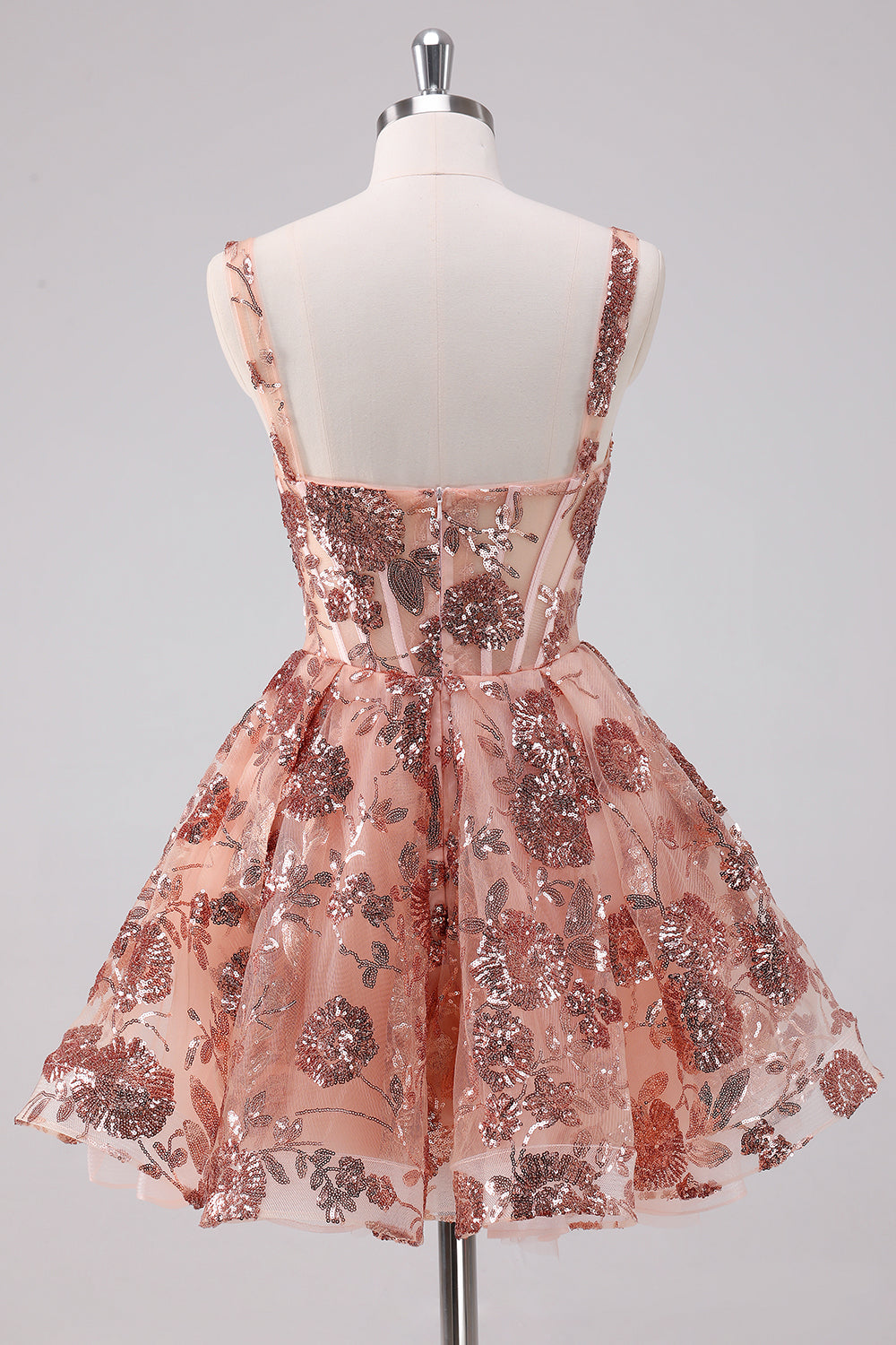 Wedtrend Women Sparkly Blush Homecoming Dress A Line Spaghetti Straps Sequins Corset Short Party Dress WEDTREND Wedtrend Women Sparkly Blush Homecoming Dress A Line Spaghetti Straps Sequins Corset Short Party Dress WEDTREND