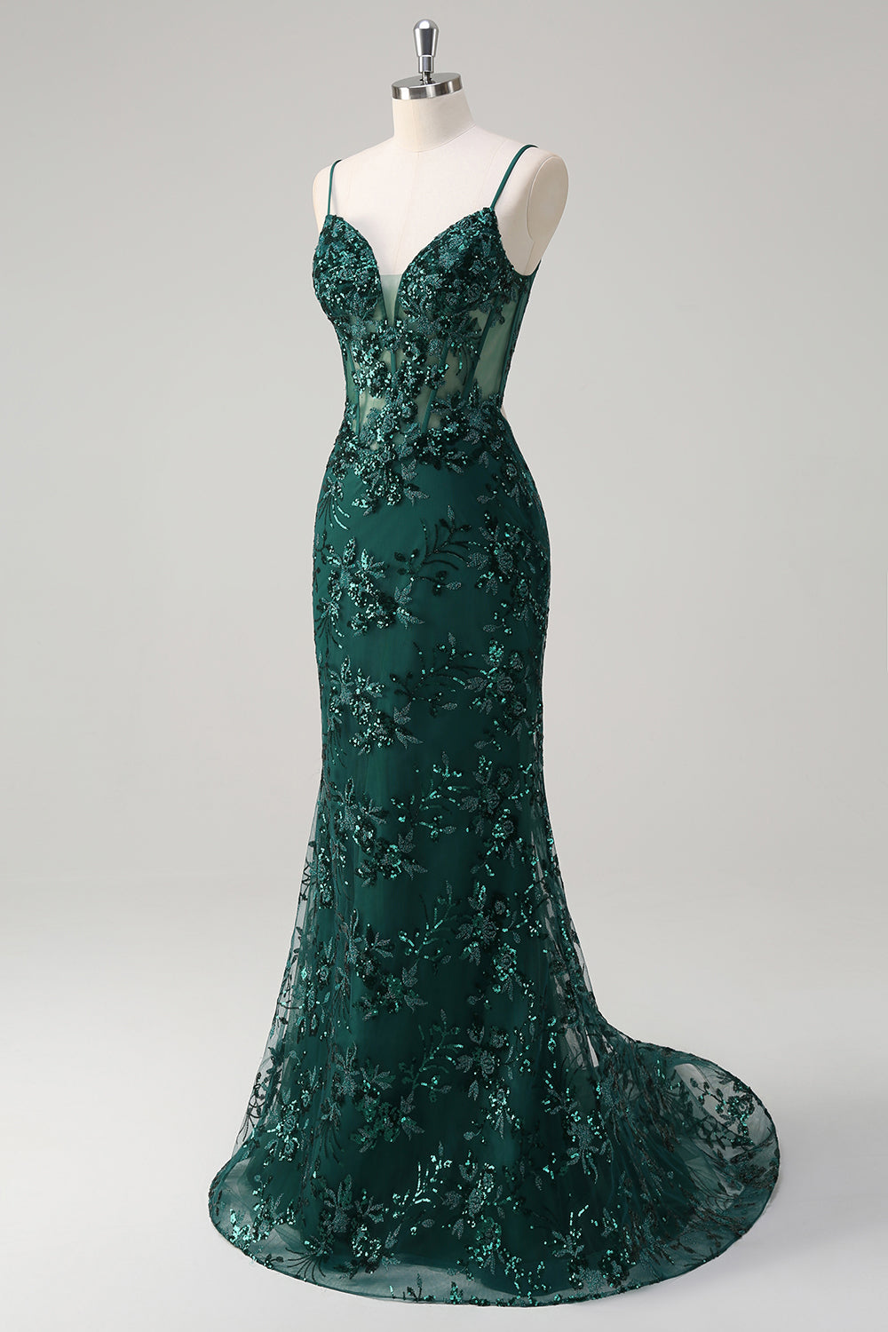 Wedtrend Women Dark Green Prom Dress with Sequins Sparkly Mermaid Spaghetti Straps Long Corset Cut Out Evening Dress WEDTREND Wedtrend Women Dark Green Prom Dress with Sequins Sparkly Mermaid Spaghetti Straps Long Corset Cut Out Evening Dress WEDTREND