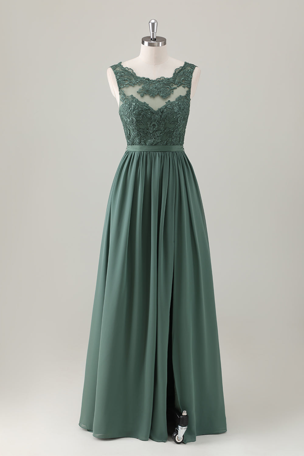 Wedtrend Women Eucalyptus Bridesmaid Dress with Appliques A Line Floor Length Wedding Party Dress, Eucalyptus / US26W Wedtrend Women Eucalyptus Bridesmaid Dress with Appliques A Line Floor Length Wedding Party Dress, Eucalyptus / US26W