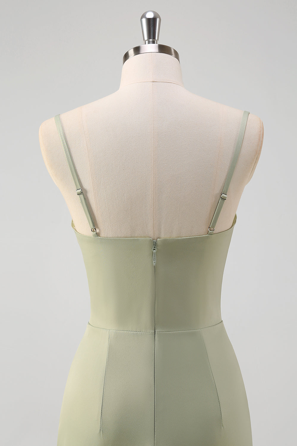 Wedtrend Women Sage Bridesmaid Dress With Slit Mermaid Spaghetti Straps Pleated Corset Long Wedding Guest Dress WEDTREND Wedtrend Women Sage Bridesmaid Dress With Slit Mermaid Spaghetti Straps Pleated Corset Long Wedding Guest Dress WEDTREND