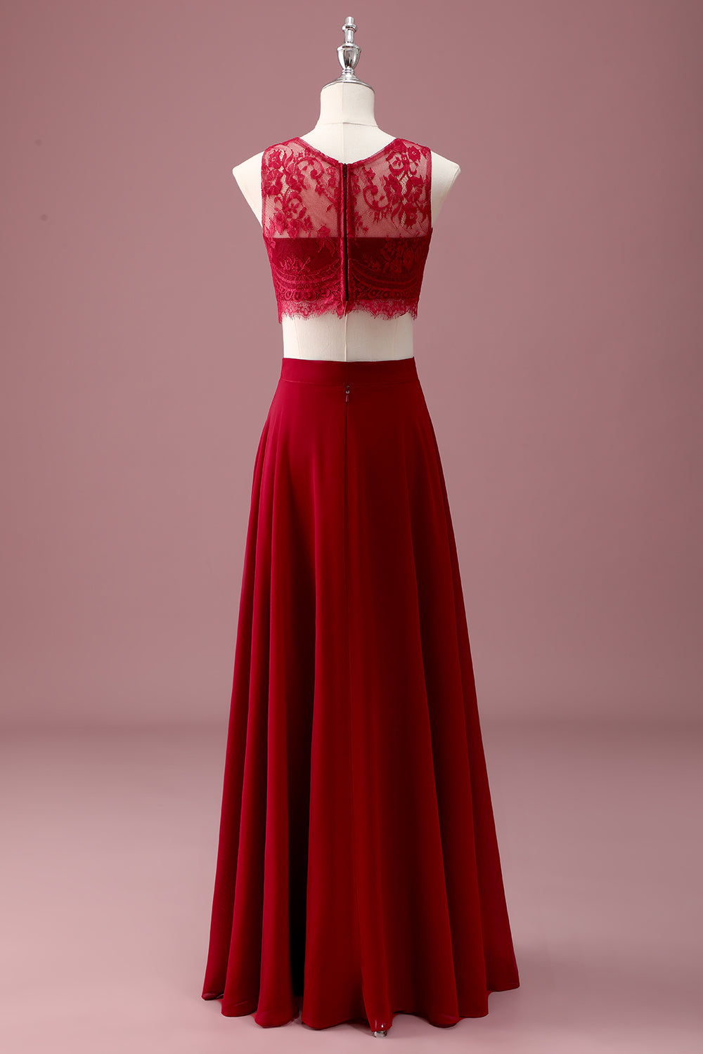 Lace Wedding Guest Dresses Burgundy Wedtrend Women Lace Burgundy Junior Bridesmaid Dress With Crop Top Round Lace Wedding Guest Dresses Burgundy Wedtrend Women Lace Burgundy Junior Bridesmaid Dress With Crop Top Round