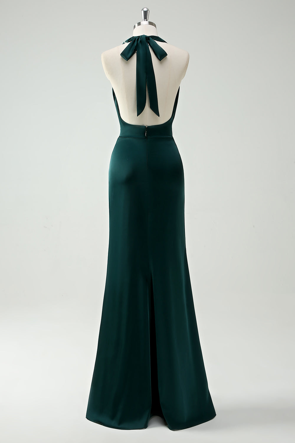 Wedtrend Women Pine Long Bridesmaid Dress with Slit Sheath Halter Cowl Neck Open Back Wedding Party Dress WEDTREND Wedtrend Women Pine Long Bridesmaid Dress with Slit Sheath Halter Cowl Neck Open Back Wedding Party Dress WEDTREND