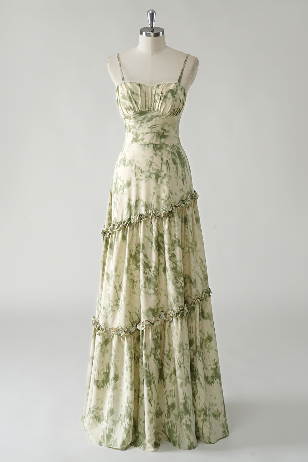 vintage sage bridesmaid dresses Charming Sheath Hatler Sage Green Long Bridesmaid Dresses AB110705 Anniebride
