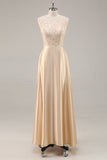 Champagne Satin A Line Two Pieces Mother Of The Bride Dress