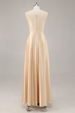 Champagne Satin A Line Two Pieces Mother Of The Bride Dress