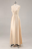 Champagne Satin A Line Two Pieces Mother Of The Bride Dress