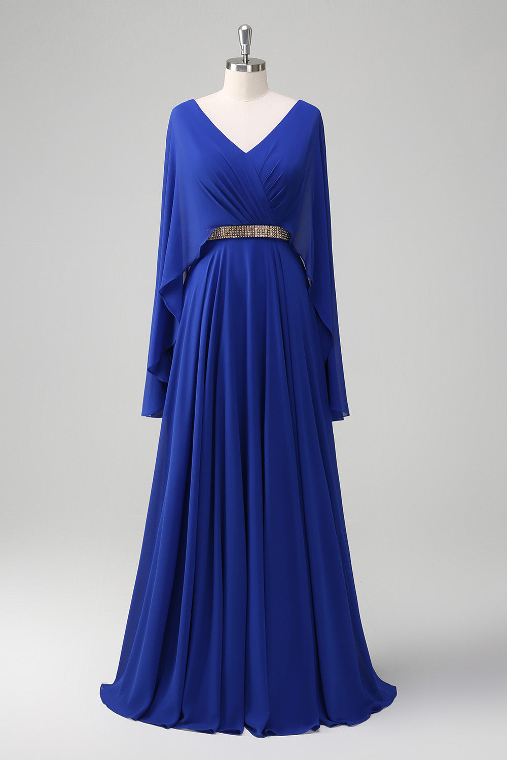 Wedtrend Women Royal Blue Mother of the Bride Dress A-Line V Neck Ruched Long Formal Dress – WEDTREND Wedtrend Women Royal Blue Mother of the Bride Dress A-Line V Neck Ruched Long Formal Dress – WEDTREND