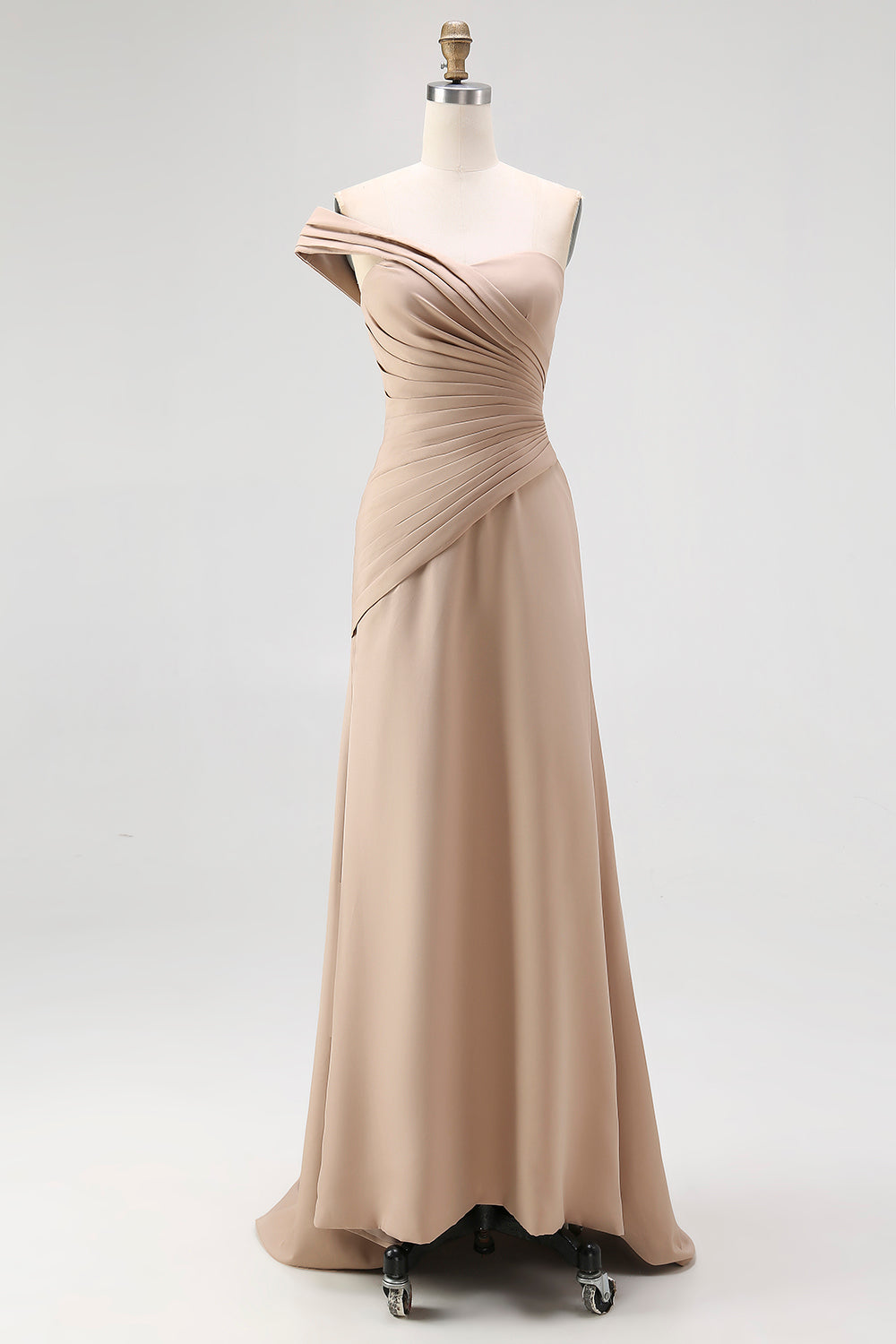 khaki one shoulder dress ASOS DESIGN one shoulder drape maxi dress with cape detail in khaki