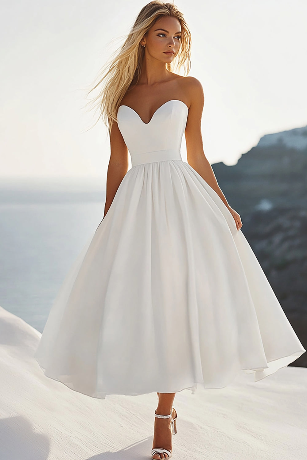 Wedtrend Women White Graduation Dress A Line Sweetheart Strapless Wedding Party Dress WEDTREND Wedtrend Women White Graduation Dress A Line Sweetheart Strapless Wedding Party Dress WEDTREND