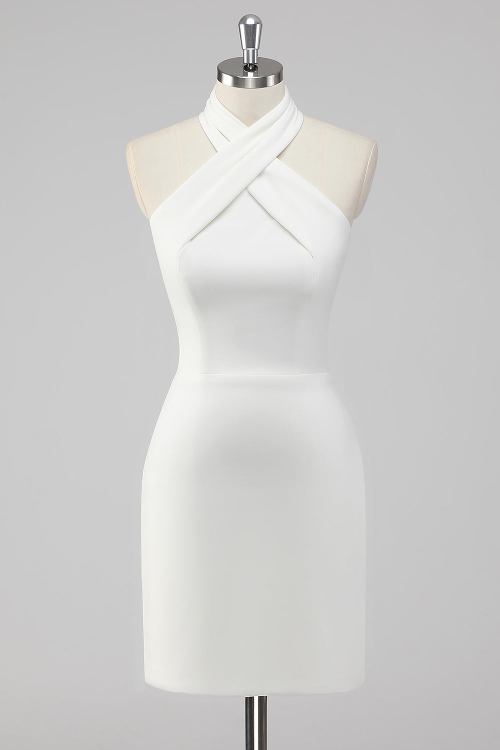 Wedtrend Women Graduation Dress Halter Backless Short Tight Little White Dress WEDTREND Wedtrend Women Graduation Dress Halter Backless Short Tight Little White Dress WEDTREND
