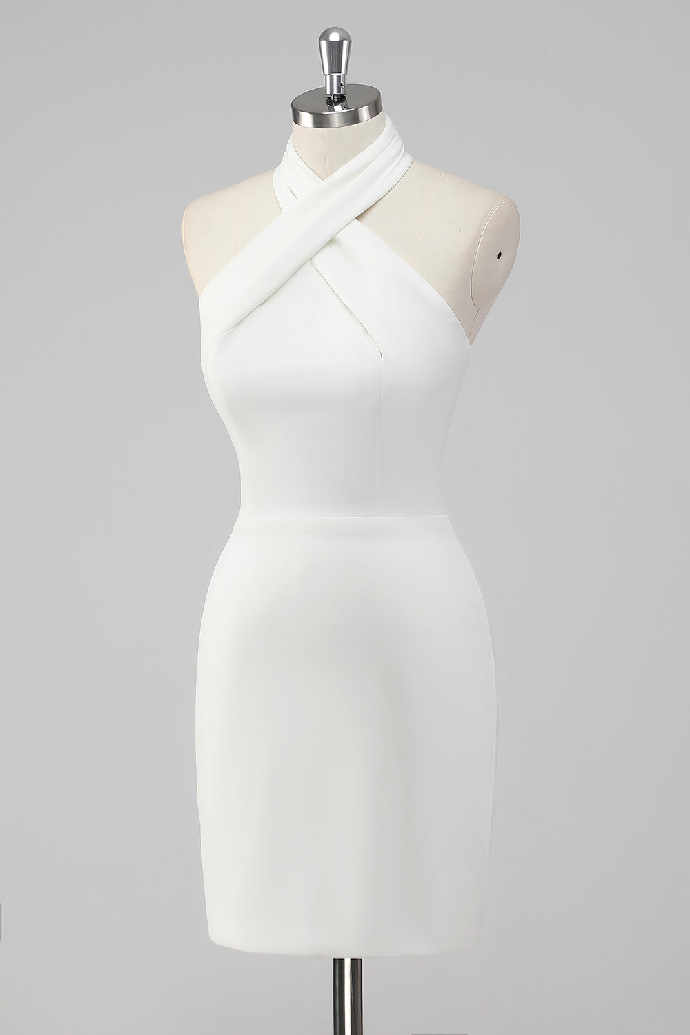 Wedtrend Women Graduation Dress Halter Backless Short Tight Little White Dress WEDTREND Wedtrend Women Graduation Dress Halter Backless Short Tight Little White Dress WEDTREND