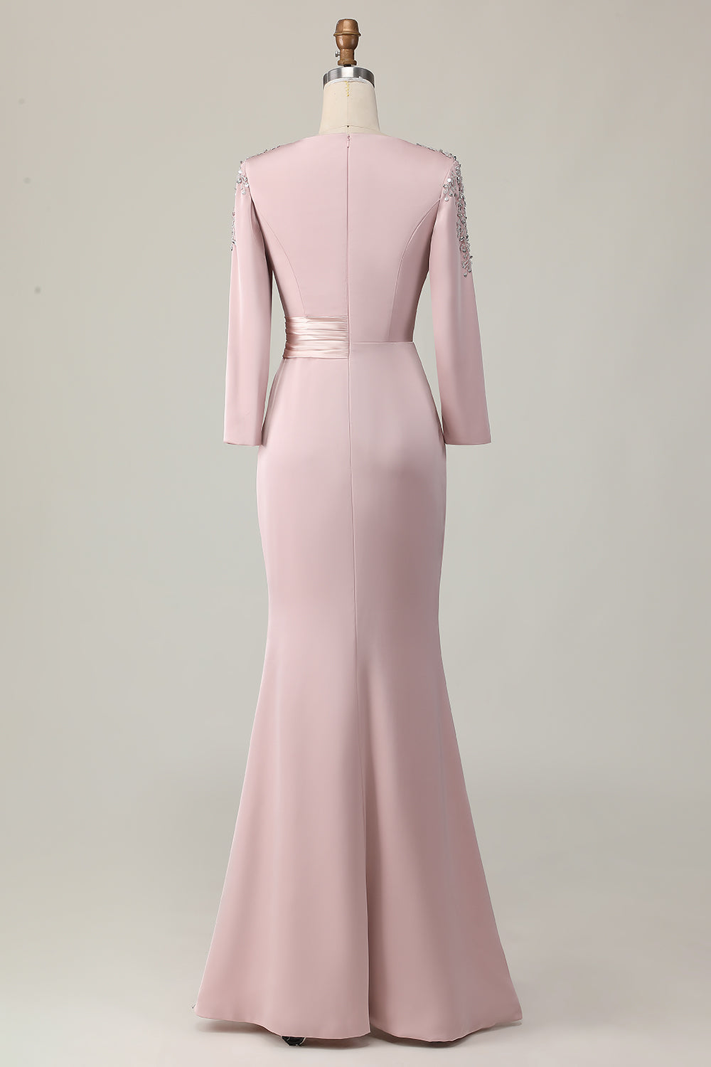light pink lace mother of the bride dress Beaded A Line Long Mother of the Bride Dress
