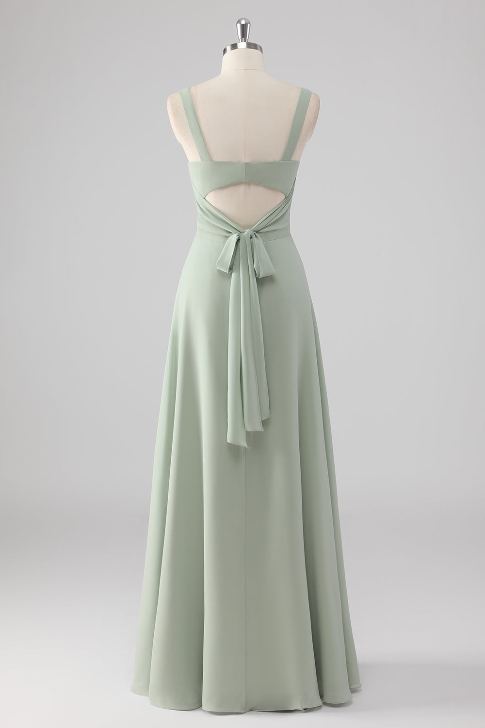WEDTREND Women Chiffon Sage Green Bridesmaid Dress with Slit V-Neck A Line Wedding Guest Dress WEDTREND Women Chiffon Sage Green Bridesmaid Dress with Slit V-Neck A Line Wedding Guest Dress