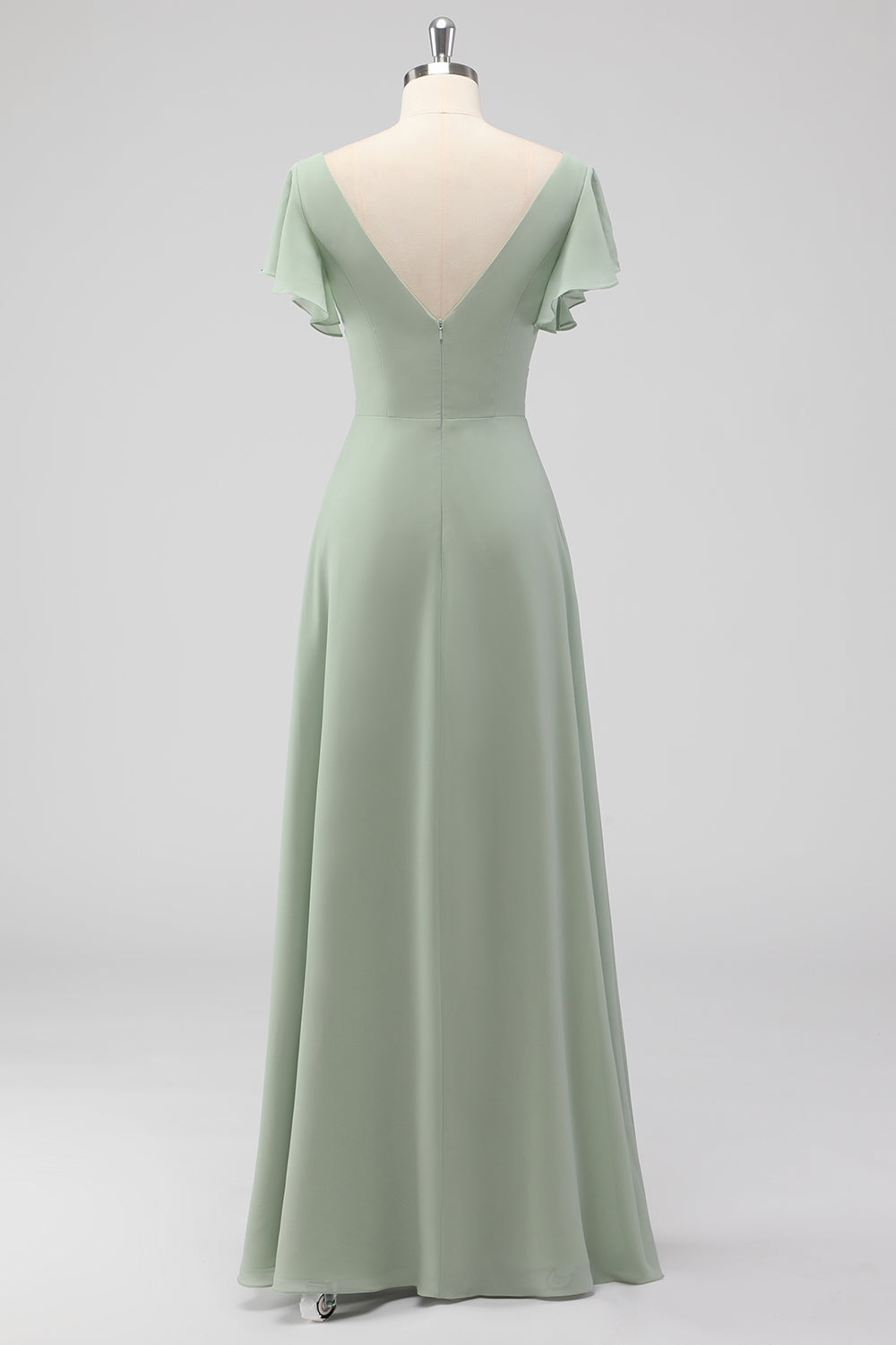 Wedtrend Women Sage Green Bridesmaid Dress with Slit A-Line V-Neck Chiffon Long Wedding Party Dress WEDTREND Wedtrend Women Sage Green Bridesmaid Dress with Slit A-Line V-Neck Chiffon Long Wedding Party Dress WEDTREND