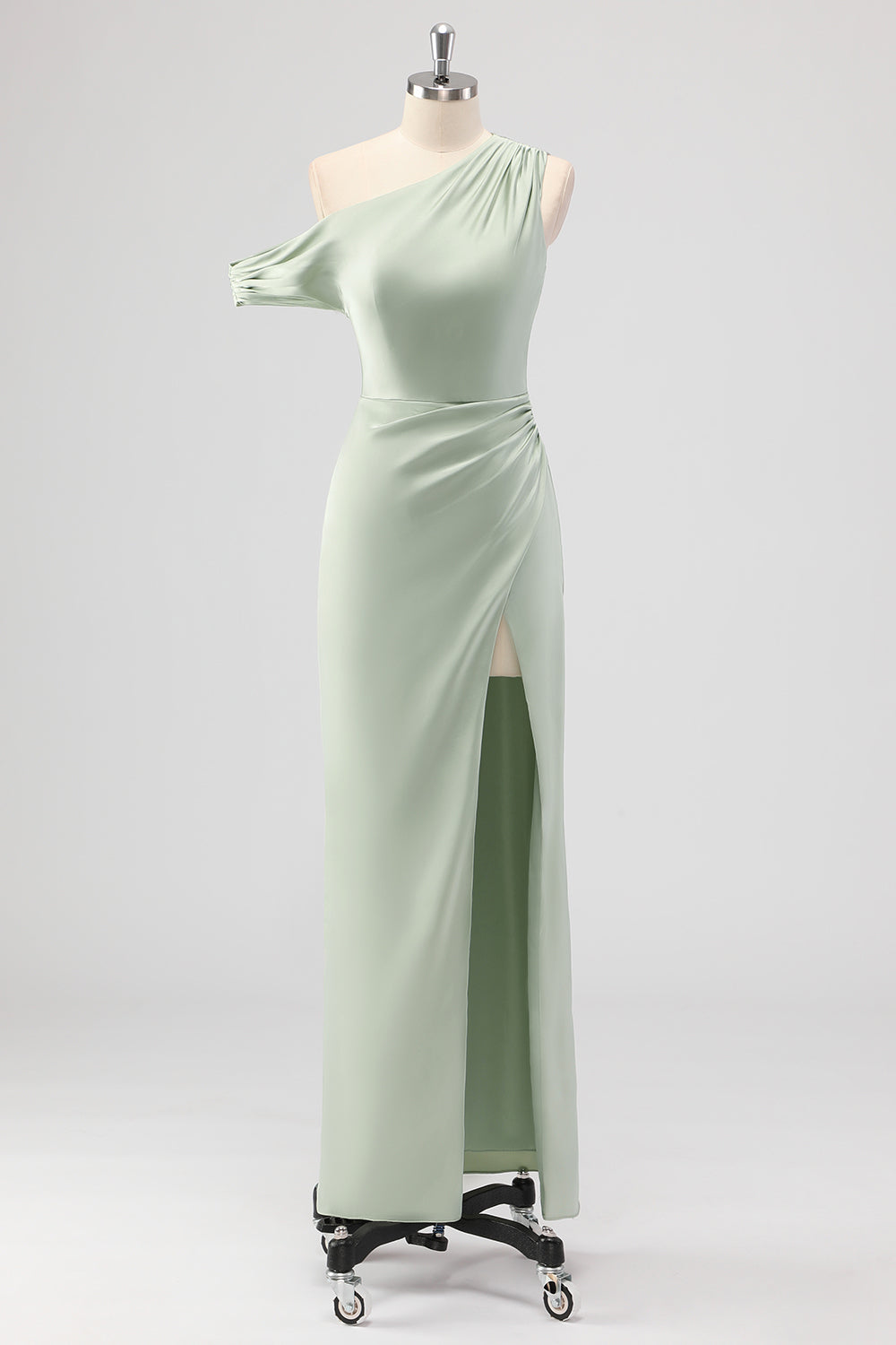 with shoulder strap sage maxi dress satin Object one shoulder satin maxi dress in sage green