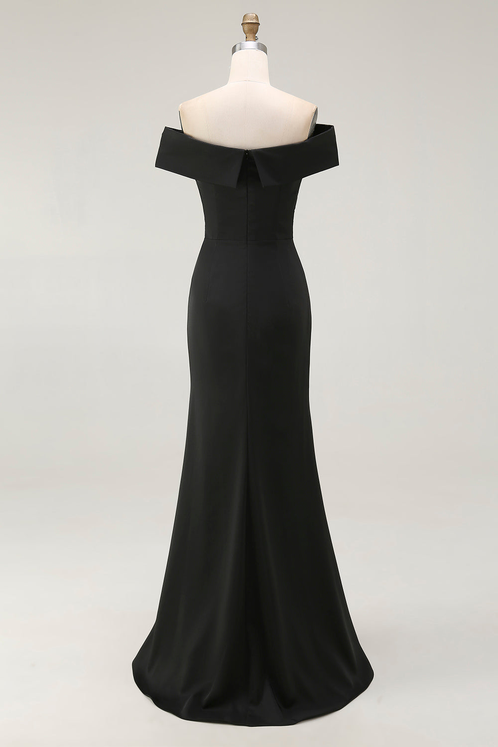 WEDTREND Women Off The Shoulder Black Formal Dress Sheath Sleeveless Evening Dress with Slit WEDTREND Women Off The Shoulder Black Formal Dress Sheath Sleeveless Evening Dress with Slit