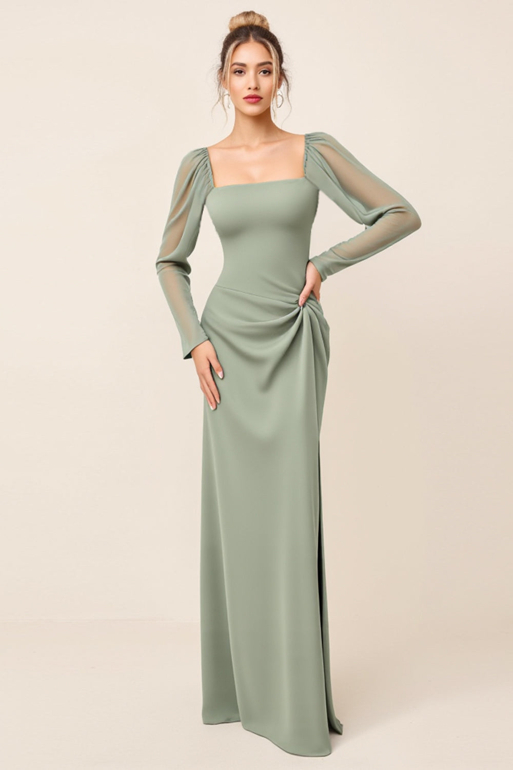 eucalyptus satin dress Eucalyptus Bridesmaid Dress Matte Satin Size XL