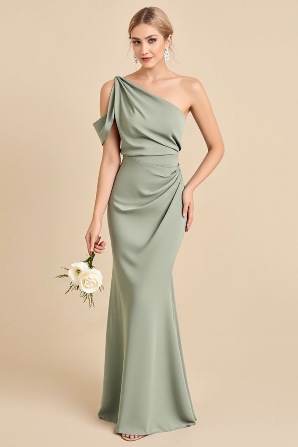 ruched wedding guest dress Zapaka Women A-Line Floral V-Neck Tiered Blush Tulle Embroidered Long Dress, Blush / US2 while the off the shoulder neckline adds a touch of elegance to your look The Uarda Dark Green Off