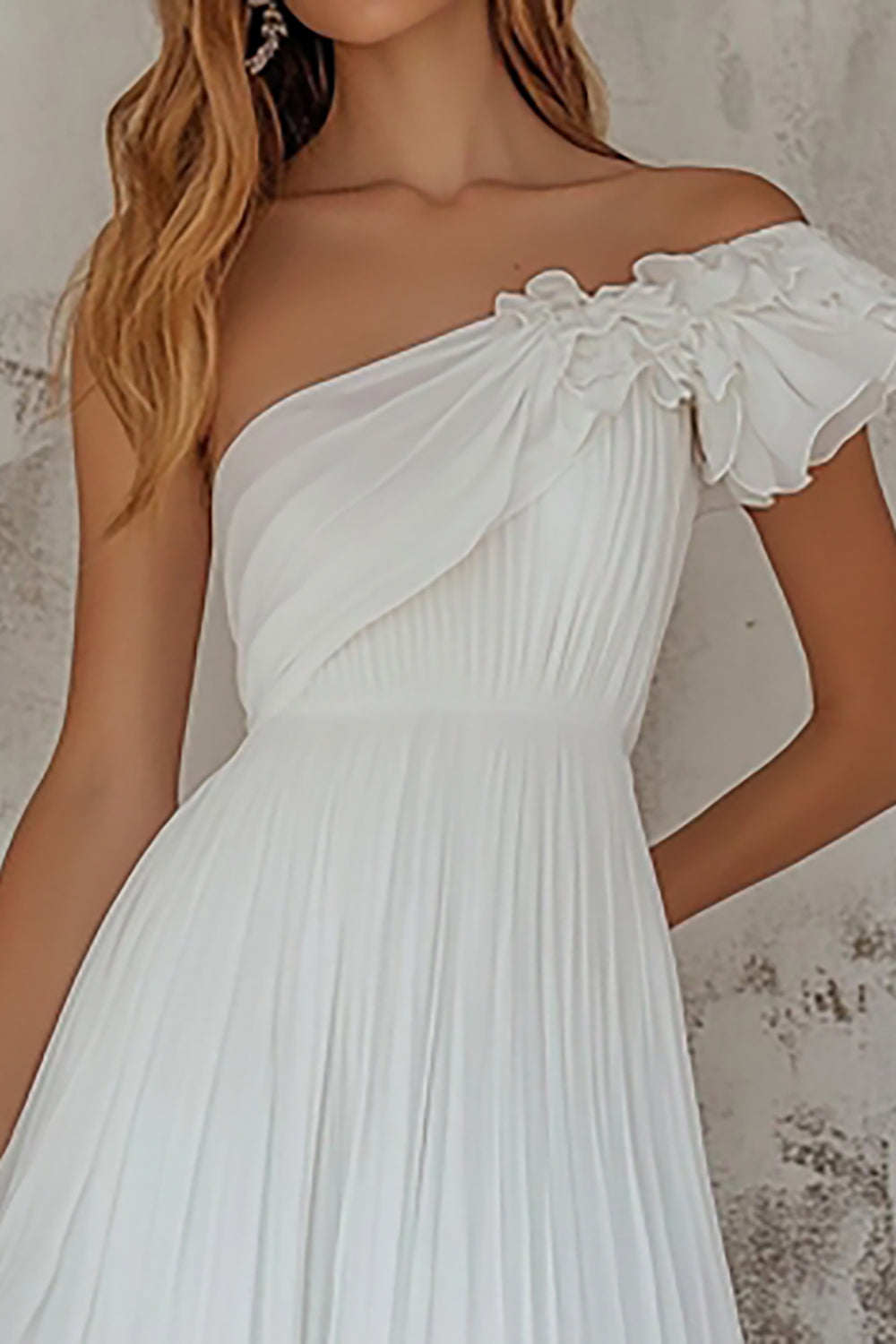 Wedtrend Women White Graduation Dress A Line One Shoulder Ruched Grad Ceremony Dress WEDTREND Wedtrend Women White Graduation Dress A Line One Shoulder Ruched Grad Ceremony Dress WEDTREND
