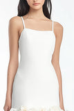 White Bodycon Spaghetti Straps Mini Graduation Dress