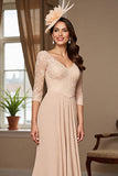 Apricot Mermaid Long Mother Of The Bride Dress With Appliques