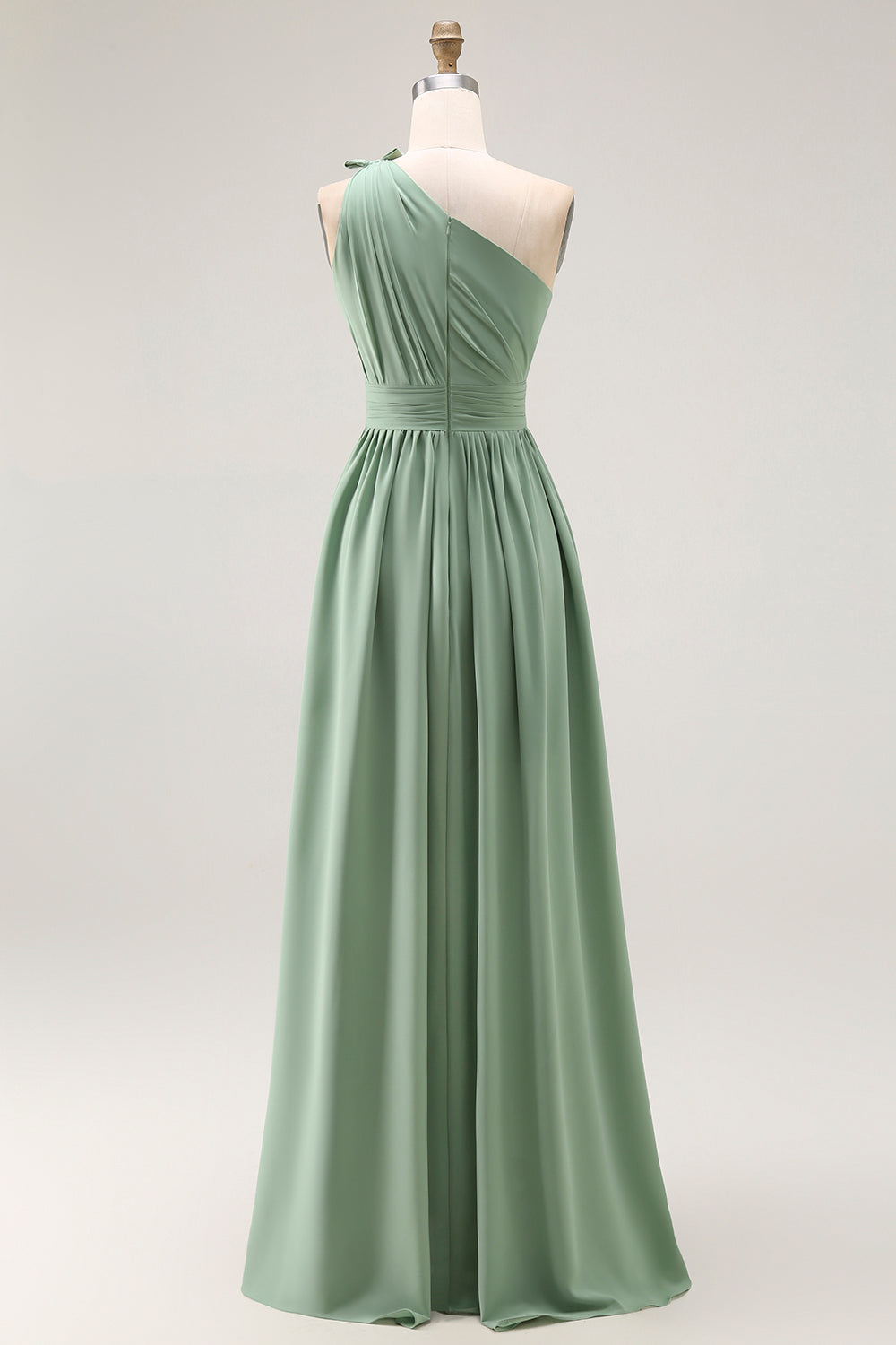 WEDTREND Women Green Bridesmaid Dress One Shoulder A-Line Ruched Chiffon Long Wedding Guest Dress with Slit WEDTREND Women Green Bridesmaid Dress One Shoulder A-Line Ruched Chiffon Long Wedding Guest Dress with Slit