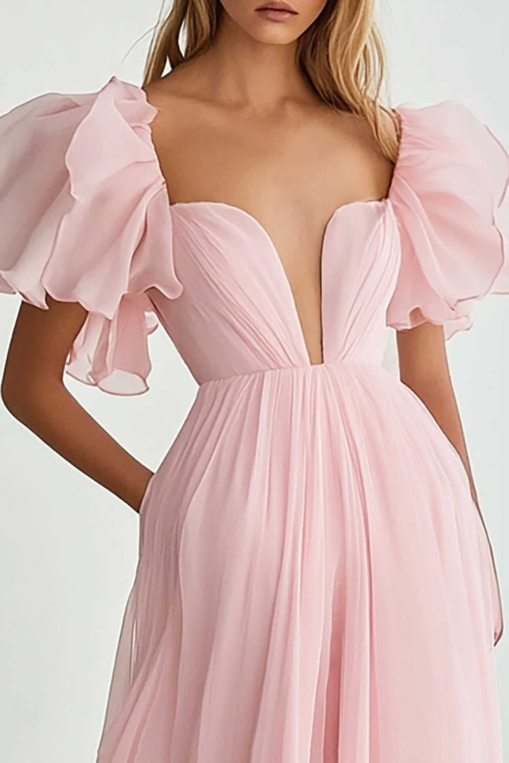pink short sleeve wedding guest dress Classy Pink Embroidery Short Wedding Guest Dress 3/4 Sleeves Dress For Weddings #ZL8001