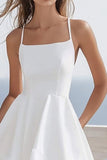 Simple A Line Asymmetrical Graduation Dress
