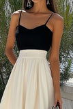 Simple A Line Spaghetti Straps Ivory Holiday Party Dress