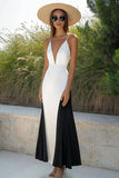 Simple Sheath V Neck White Long Holiday Party Dress