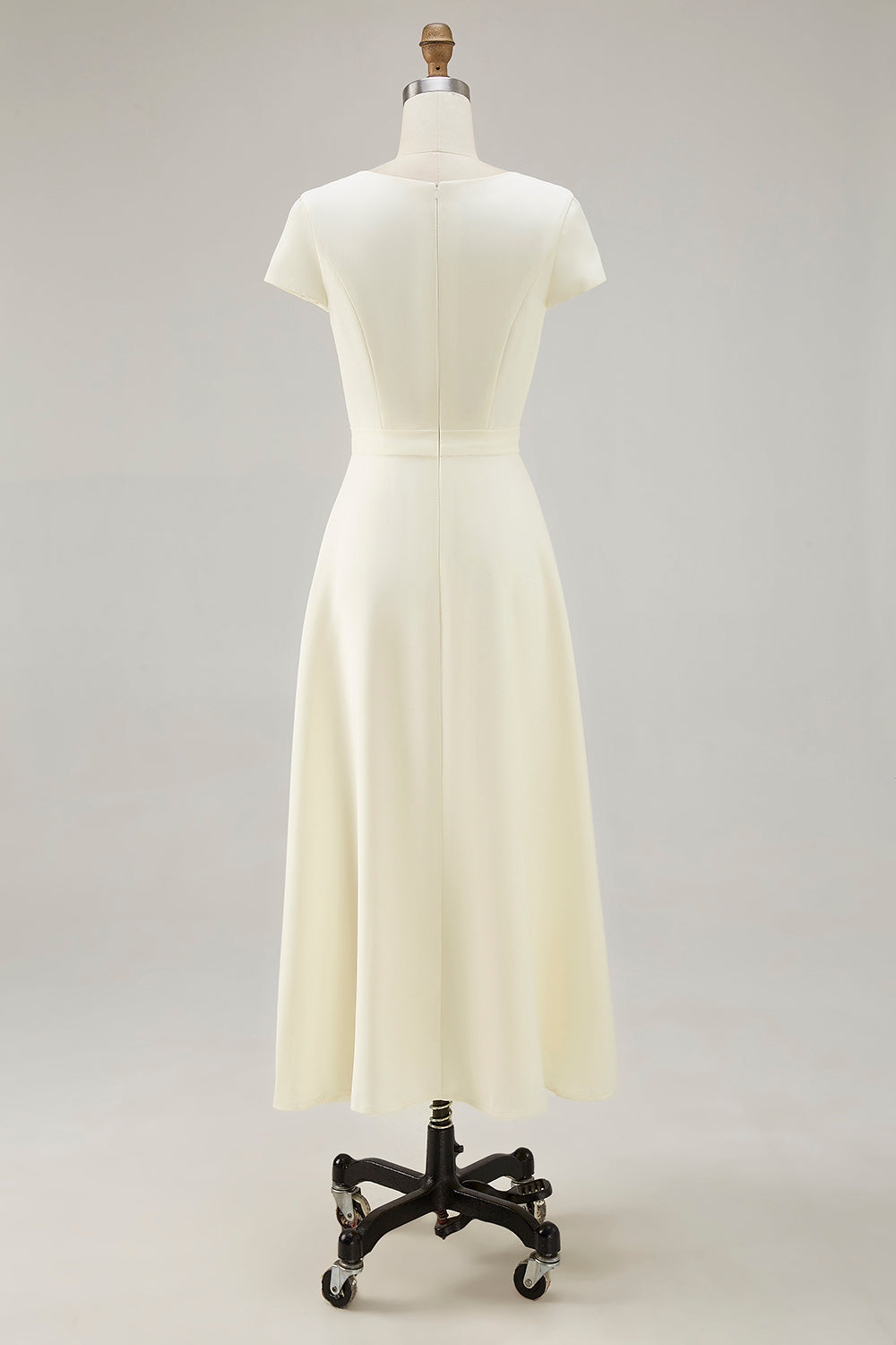 WEDTREND Women Daffodil Midi Work Dress Short Sleeve Bateau Neck A Line Semi Formal Dress WEDTREND Women Daffodil Midi Work Dress Short Sleeve Bateau Neck A Line Semi Formal Dress