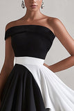 One Shoulder A Line Little Black Dress