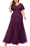 Sequins Sheath Plus Size Black Mother Of The Bride Dress