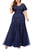 Sequins Sheath Plus Size Black Mother Of The Bride Dress