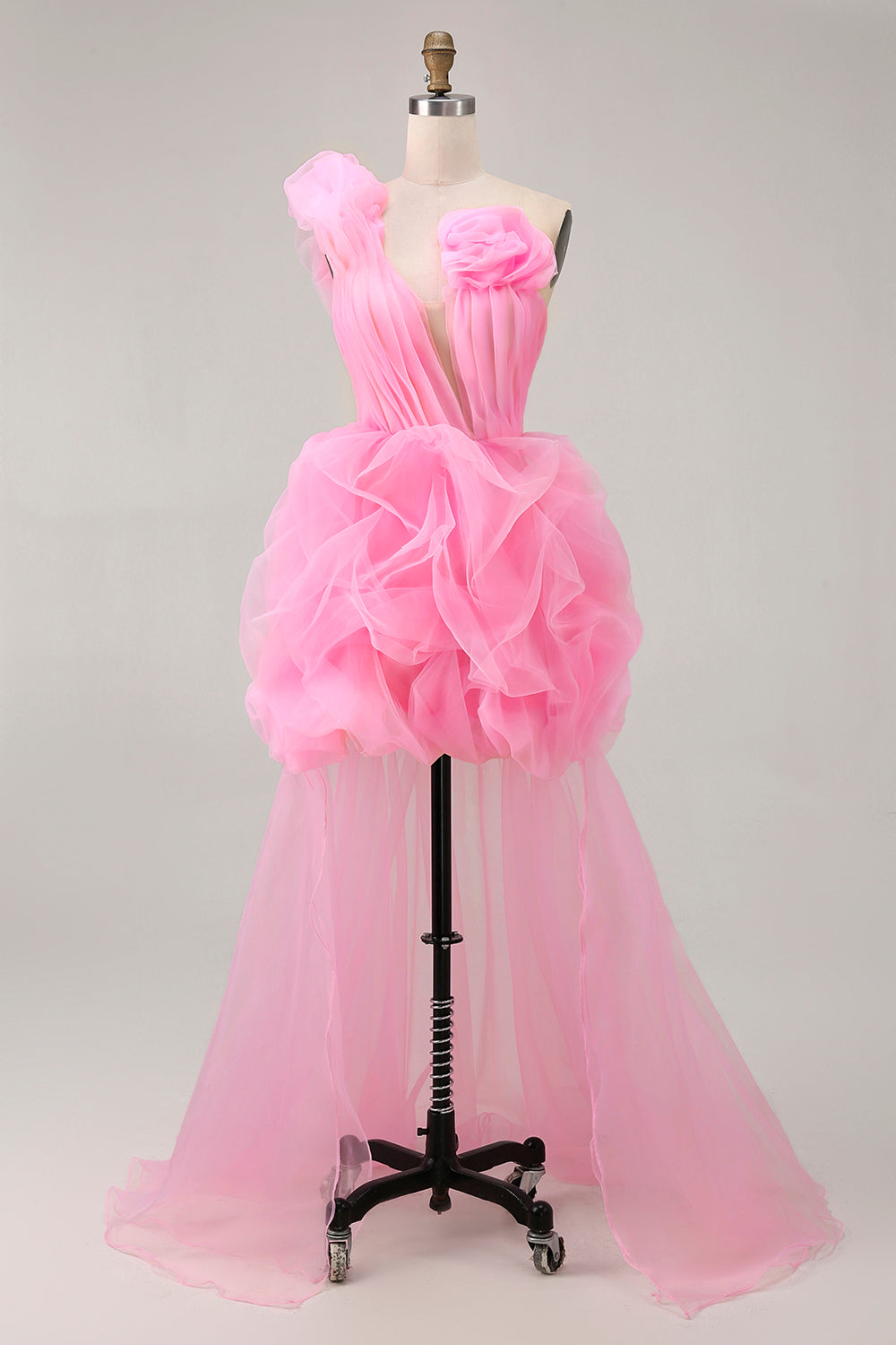 WEDTREND Women Hot Pink Homecoming Dress with Ruffles A Line One Shoulder Formal Cocktail Dress WEDTREND Women Hot Pink Homecoming Dress with Ruffles A Line One Shoulder Formal Cocktail Dress