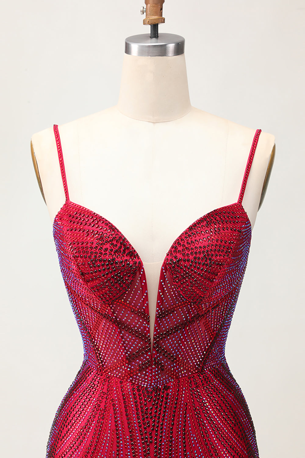 WEDTREND Women Burgundy Bodycon Homecoming Dress with Beading Short Spaghetti Straps Cocktail Dress WEDTREND Women Burgundy Bodycon Homecoming Dress with Beading Short Spaghetti Straps Cocktail Dress