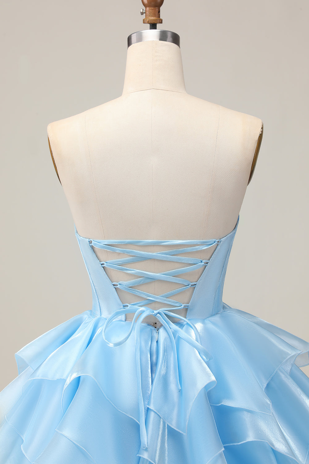 WEDTREND Women Blue Homecoming Dress with Lace Up Back A Line Tiered Strapless Corset A Line Short Prom Dress WEDTREND Women Blue Homecoming Dress with Lace Up Back A Line Tiered Strapless Corset A Line Short Prom Dress