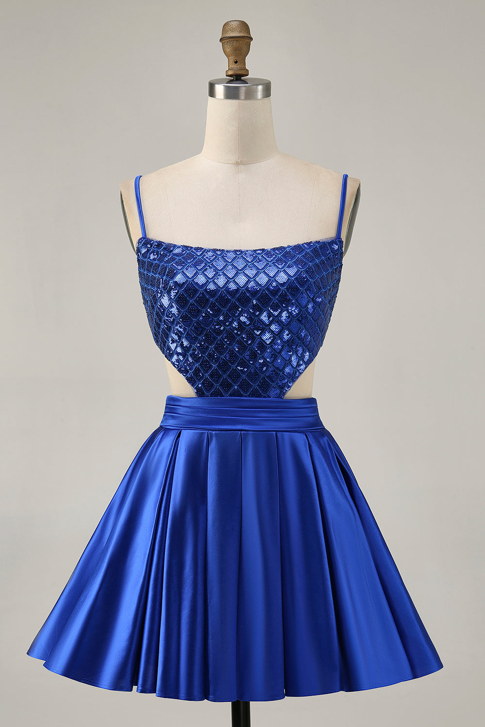 WEDTREND Women Sparkly Royal Blue Homecoming Dress with Sequins Cut Out A-Line Short Cocktail Dress WEDTREND Women Sparkly Royal Blue Homecoming Dress with Sequins Cut Out A-Line Short Cocktail Dress