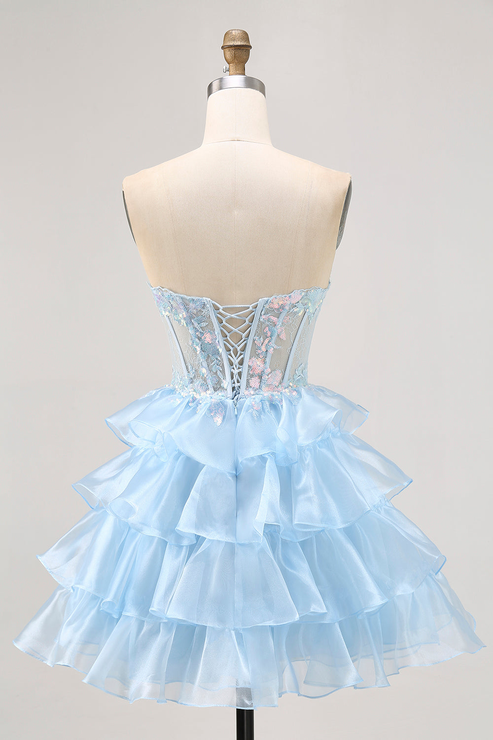 teal homecoming dresses short WEDTREND Women Sparkly Blue Homecoming Dress with Lace Up Back Sweetheart A-line Corset Sequins Short Cocktail Dress