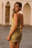 Strapless Bodycon Beaded Wine Homecoming Dress with Rhinestones