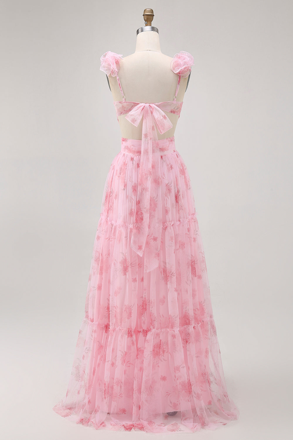 WEDTREND Women Blush Flower Maxi Dress Cut-Out A-Line Bridesmaid Dress Ruched Backless Print Wedding Guest Dress WEDTREND Women Blush Flower Maxi Dress Cut-Out A-Line Bridesmaid Dress Ruched Backless Print Wedding Guest Dress