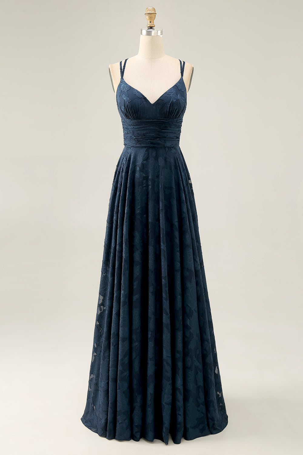 Wedtrend Women Navy Long Bridesmaid Dress A-Line Spaghetti Straps Ruched Burnout Floor Wedding Guest Dress WEDTREND Wedtrend Women Navy Long Bridesmaid Dress A-Line Spaghetti Straps Ruched Burnout Floor Wedding Guest Dress WEDTREND
