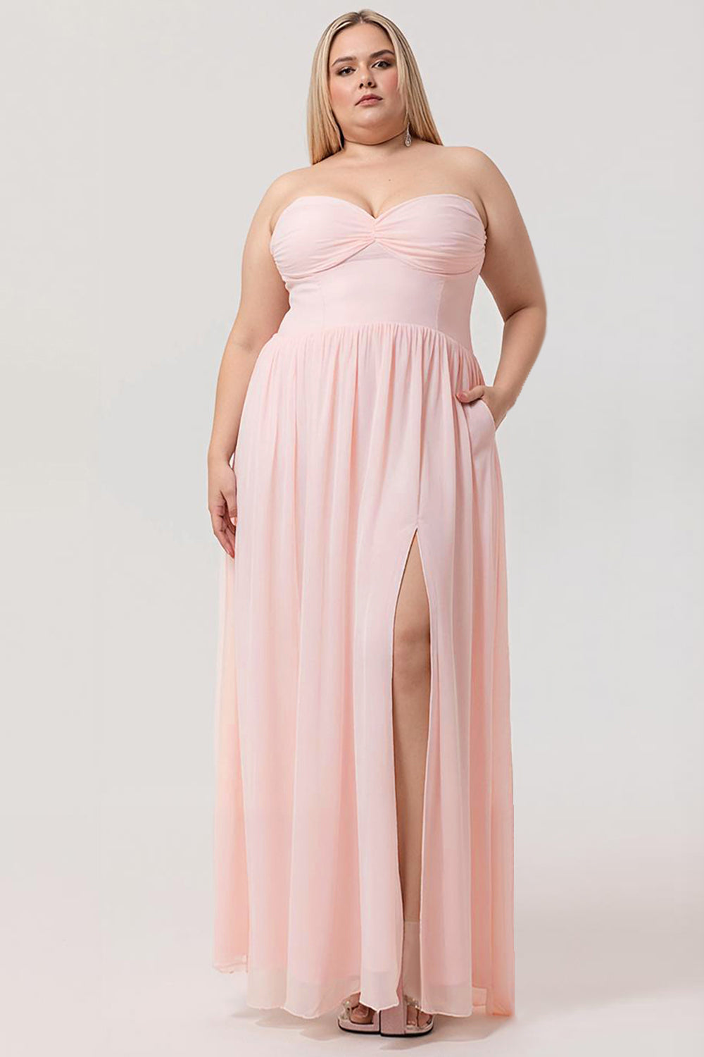 corset wedding guest dresses plus size Plus Size Corset Satin Gown by Cinderella Divine 7484C ABC Fashion