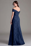 Eucalyptus A Line Off The Shoulder Ruched Maxi Dress