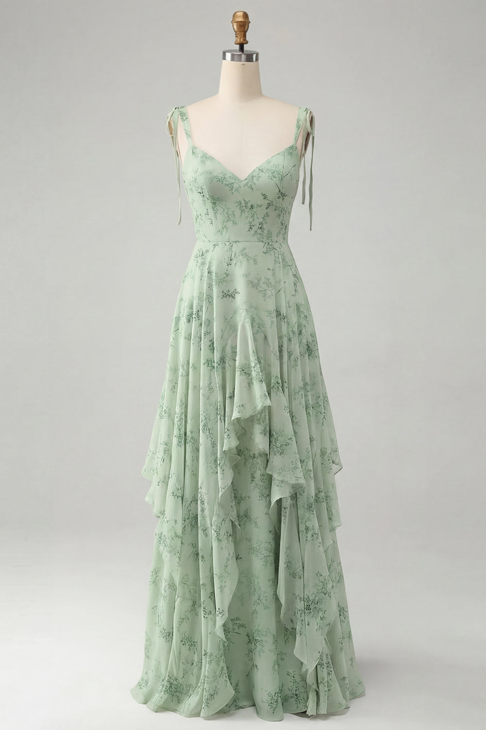 Cocktail Sage Green Green Maxi Occasion Dress Wedtrend Women Blue Floral Long Bridesmaid Dress With Ruffles Cocktail Sage Green Green Maxi Occasion Dress Wedtrend Women Blue Floral Long Bridesmaid Dress With Ruffles